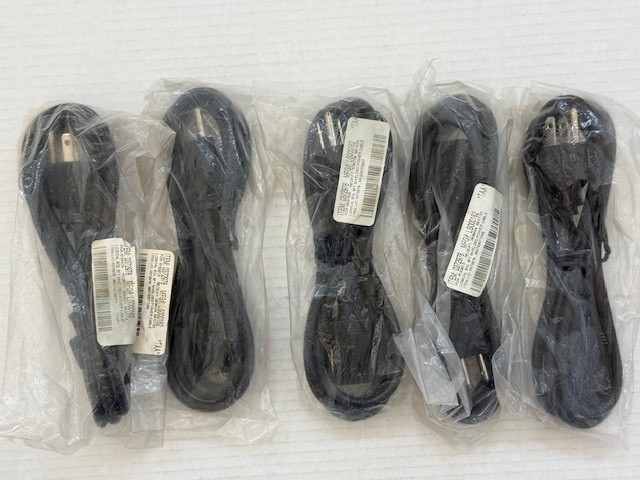 COX LL34977 Power Cord 6 ' NEMA 5-15P - IEC C13 125Vac 10A SVT AWG18 Lot of 5