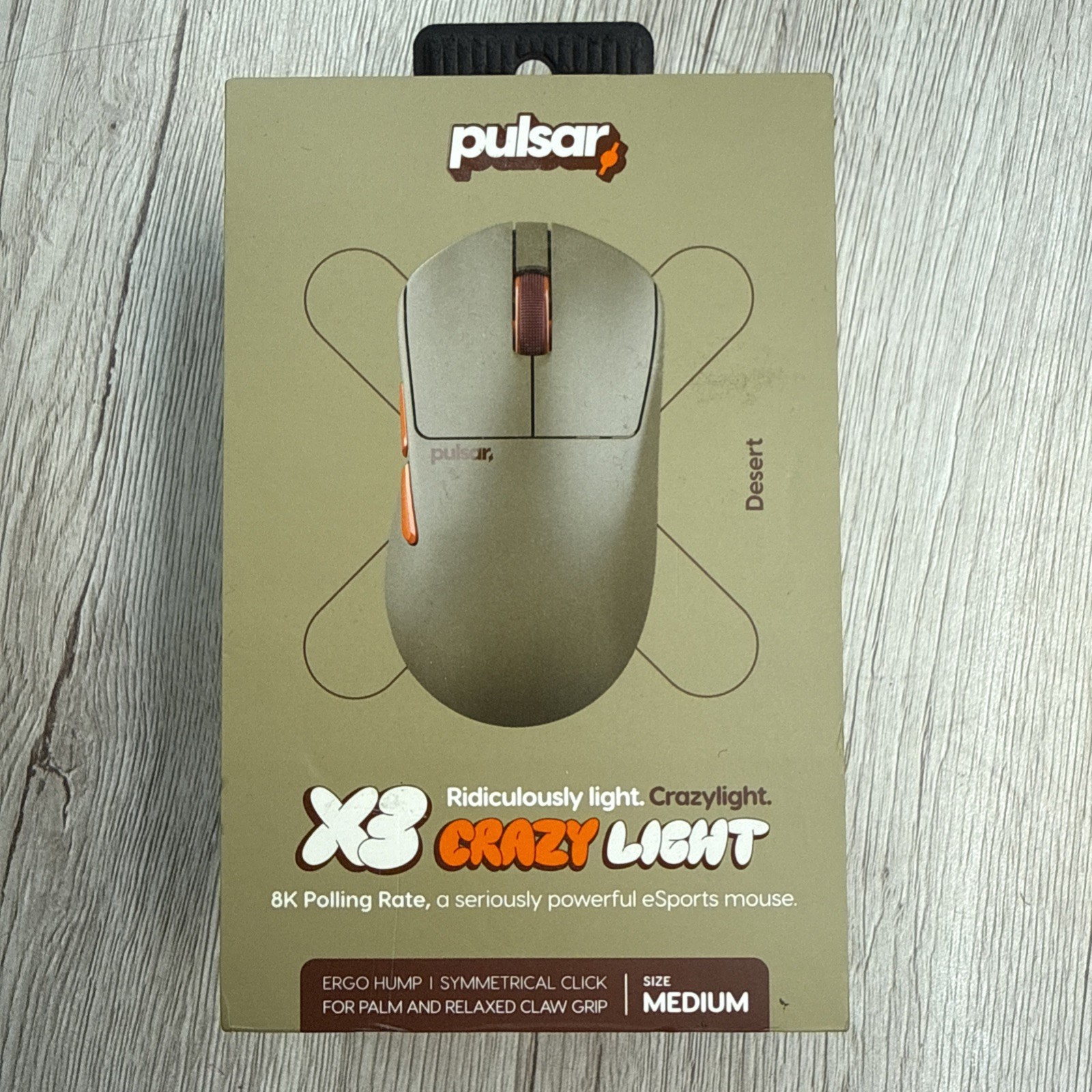 Pulsar X3 CrazyLight Mini 8K Wireless Gaming Mouse Desert PX3RCL103