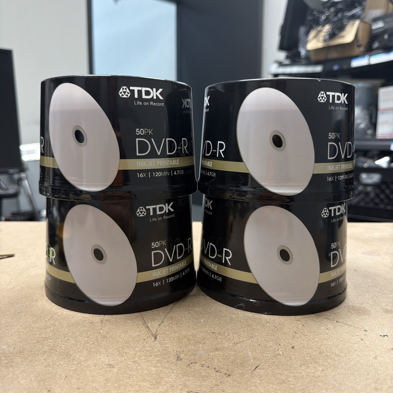 Lot Of 4 50 Pack Blank DVDs TDK DVD+R  New Sealed