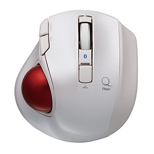 Nakabayashi Digio 2 Q Small Trackball Bluetooth Mouse Quiet 5 Button White 48378