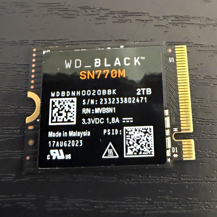 Western Digital WD_BLACK SN770M 2TB M.2 2230 NVMe SSD 100% Health