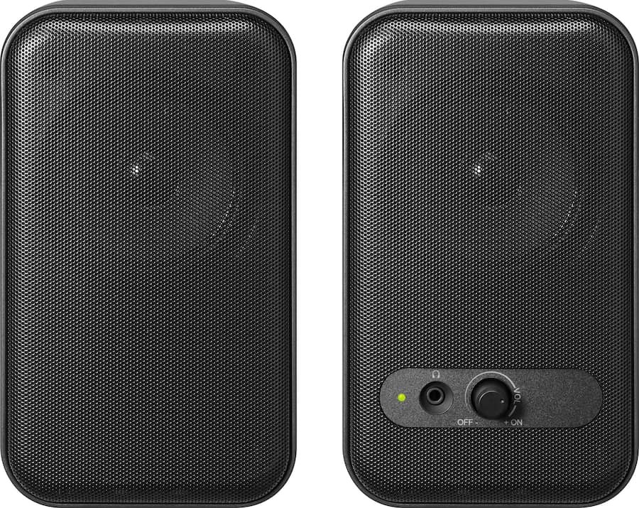 Insignia™ - 2.0 Bluetooth Computer Speakers with RGB Lighting (2-Piece) - Black