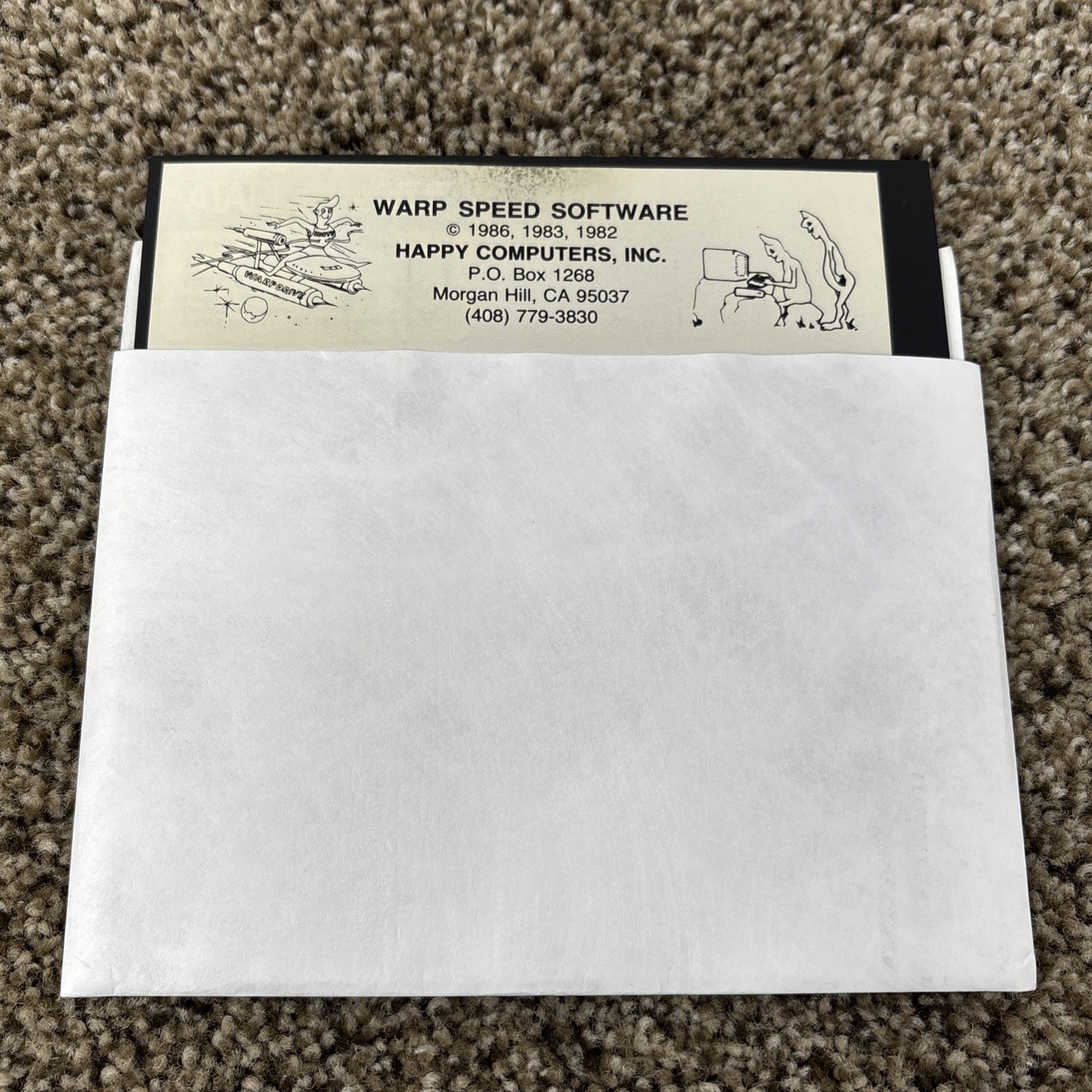 WARP SPEED SOFTWARE - Atari 400/800 Happy Computer Software 5.25" Disk - TESTED