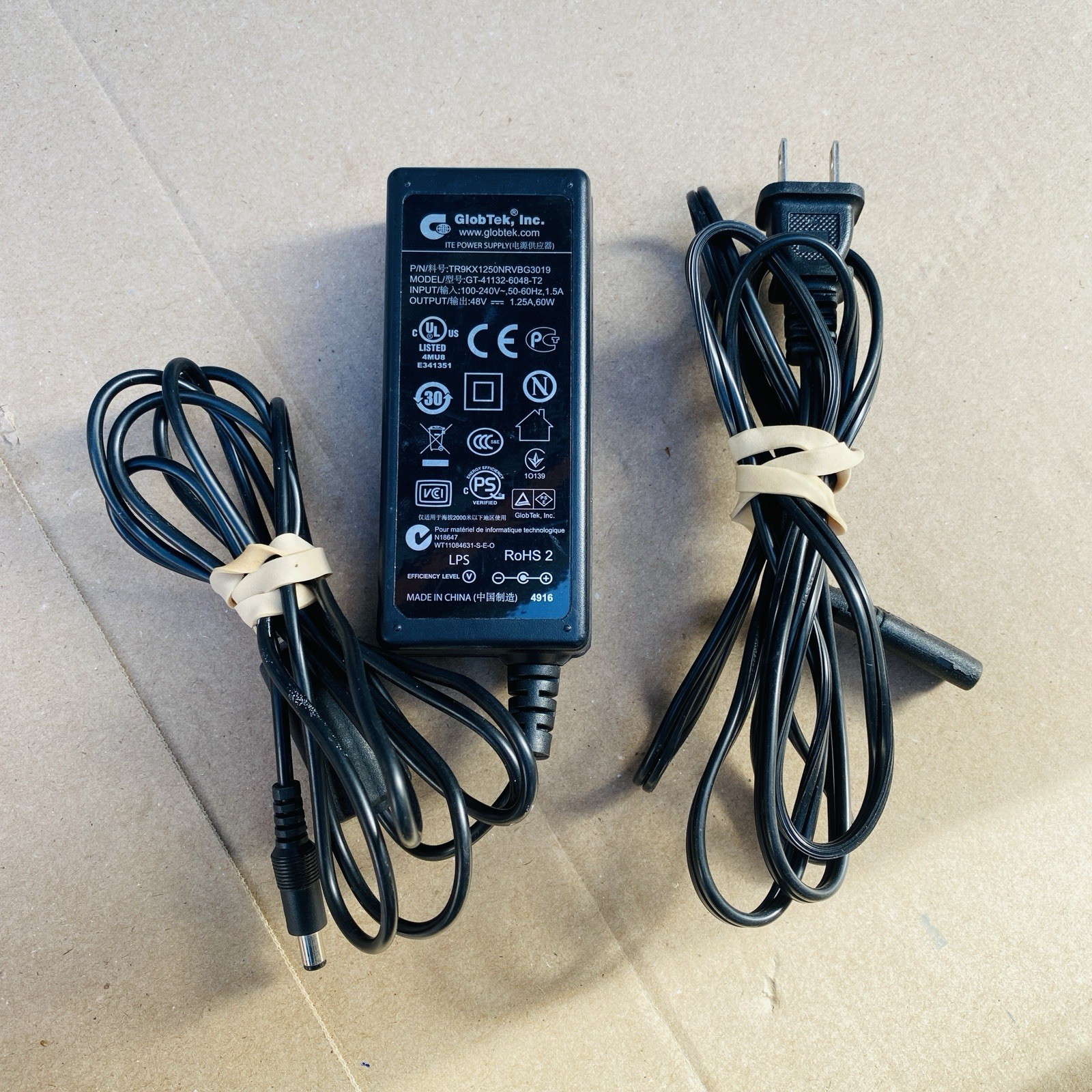 GlobTek GT-41132-6048-T2 48V AC Adapter For CycleOps Magnus Pre-M2 Smart Trainer