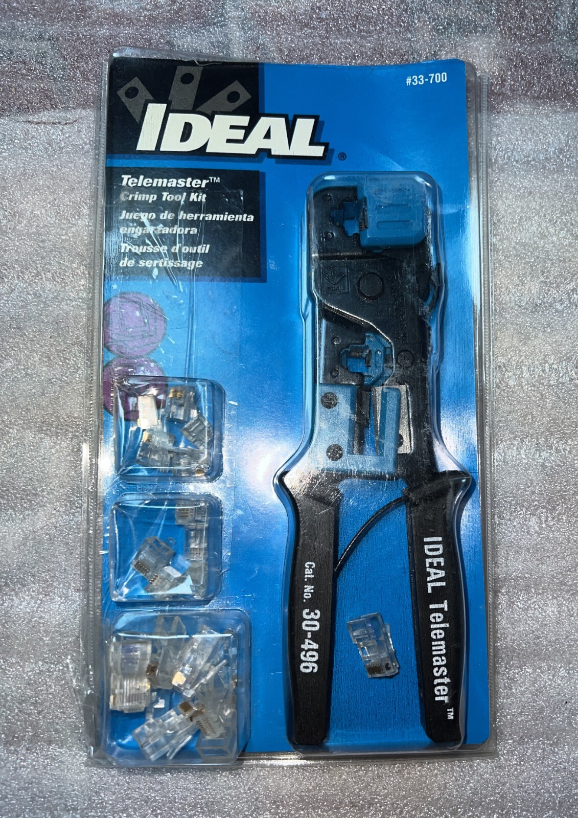Kit #33-700 IDEAL 30-496 Telemaster RJ-45/11 Tool CAT5 CAT5e CAT6  w/Connectors