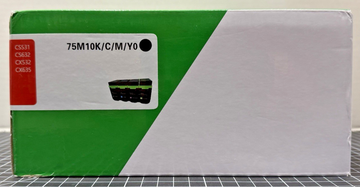 Lexmark CS531 CX532 4 Pk High Yield Compatible Toner 75M10 K/C/M/Y0 w/Smart Chip