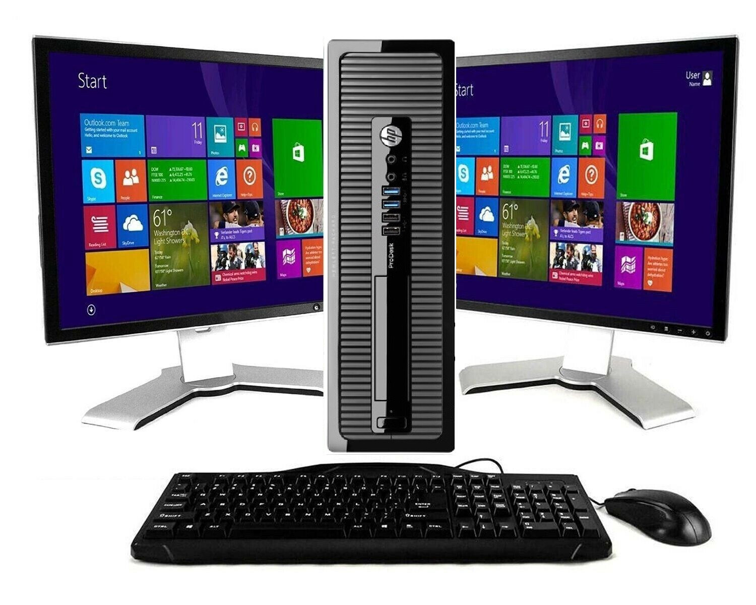 Black Friday special HP Desktop PC Computer DUAL 19" LCD WiFi 8GB 500GB Dual Cor