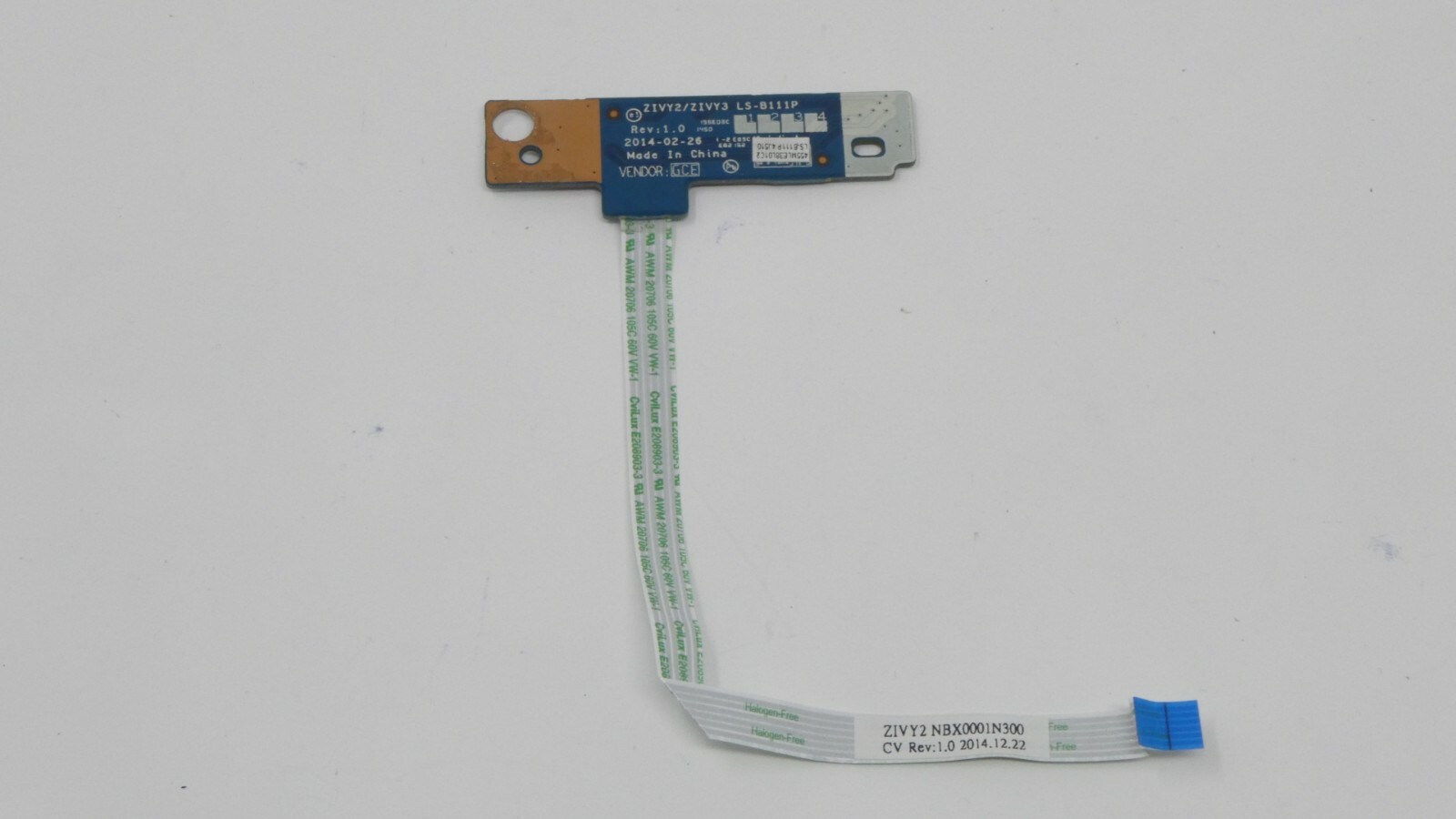Lenovo Y50-70 Power Button Board with Cable 5C50F78789 LS-B111P NBX0001N300