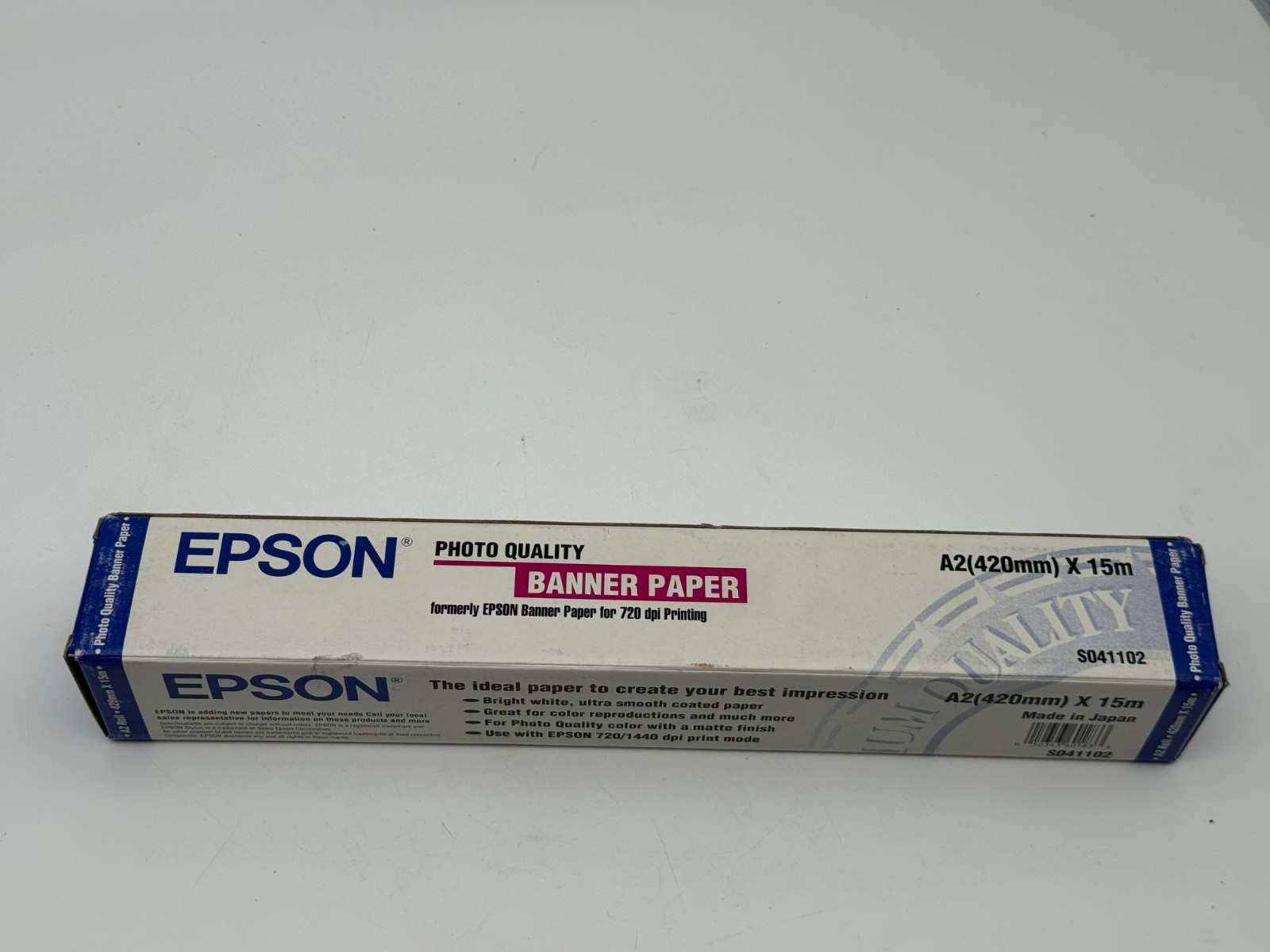 Epson Photo Quality Banner Paper A2(420mm) x 15m For Inkjet Printers S041102 NEW