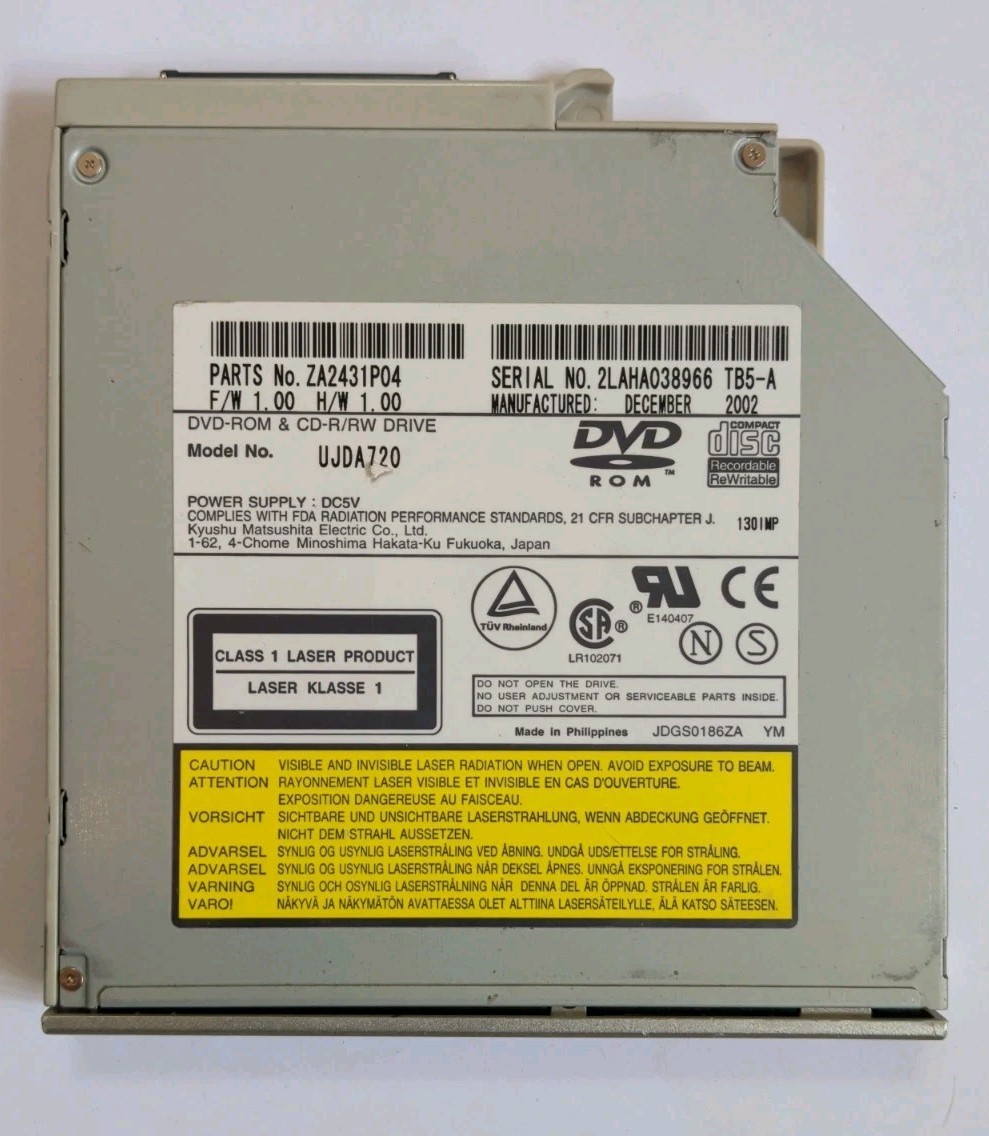 UJDA-720 MATSUSHITA CD/RW/DVD COMBO ZA2431P04