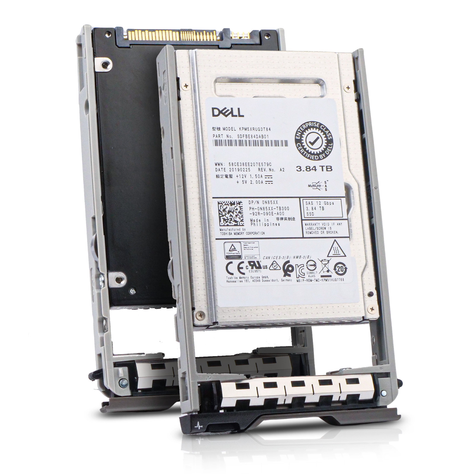 Dell 3.84TB SAS 12Gb/s 3D TLC 1 DWPD 2.5" Read Intensive SSD 345-BBYQ G13