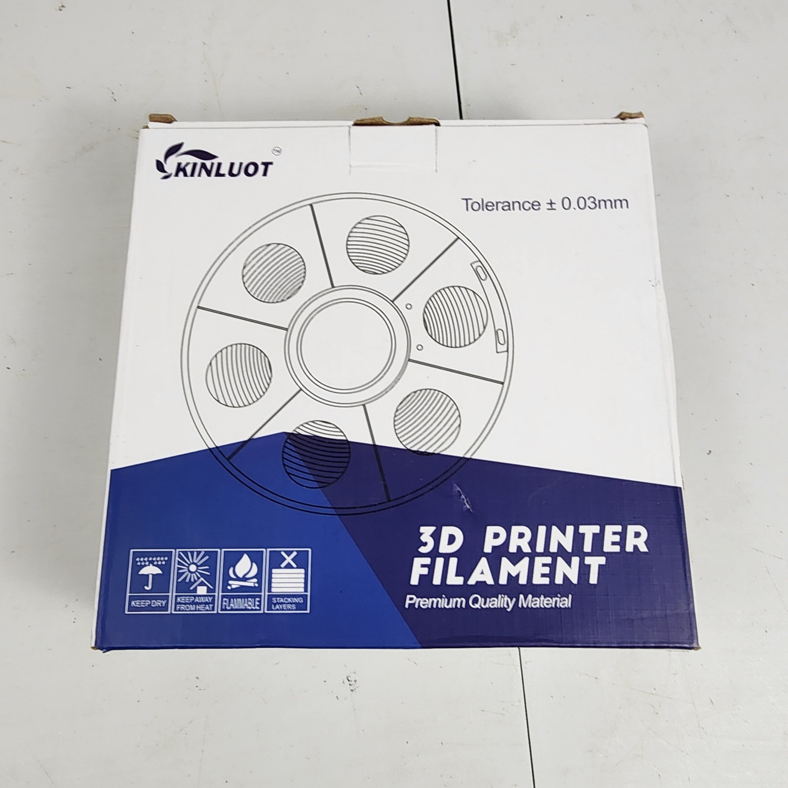 KINLUOT PLA 3D Printer Filament 1.75mm White Premium Quality Material