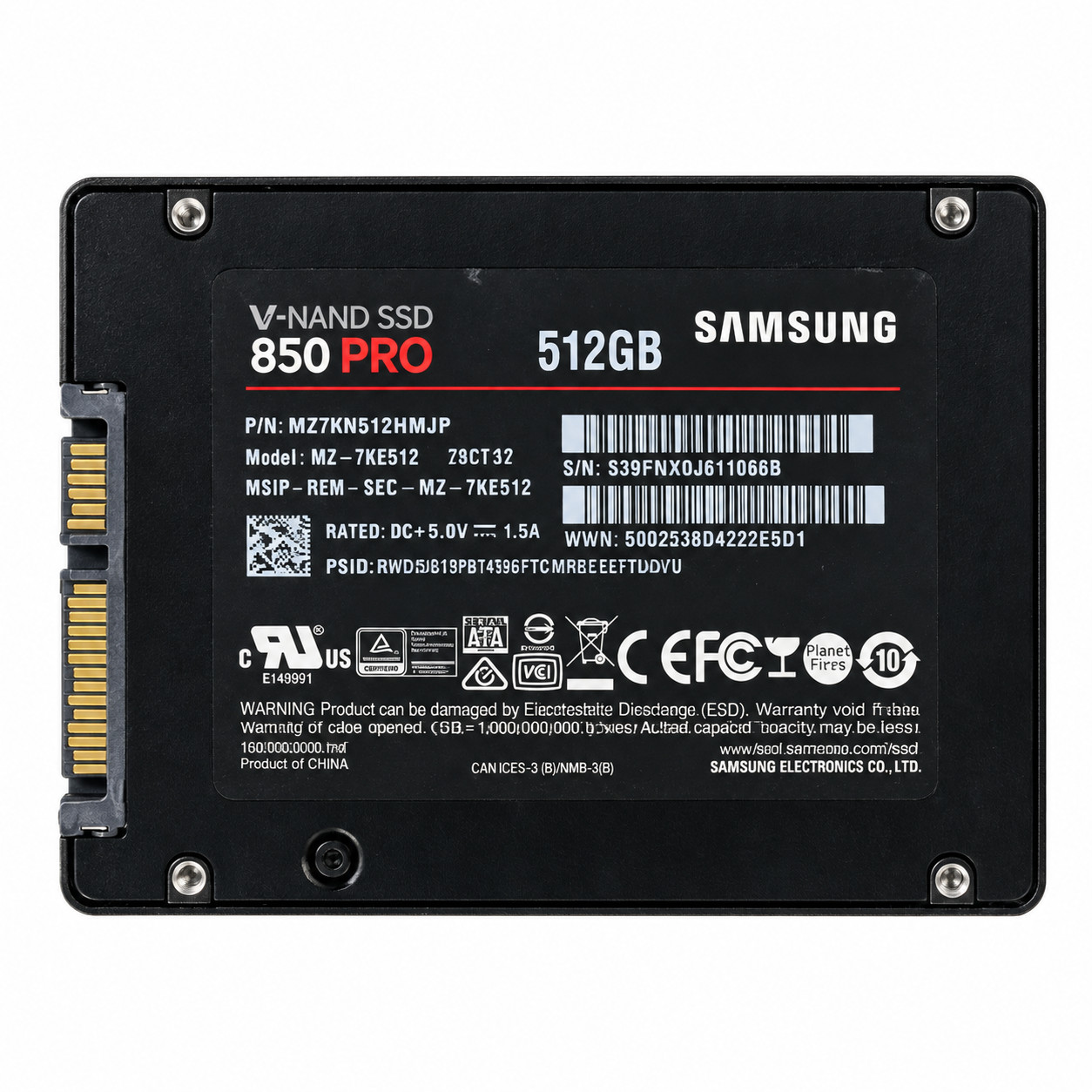 Samsung 850 PRO 512GB 2.5" Sata SSD  Drive MZ-7KE512 MZ7KE512 Health Above 90