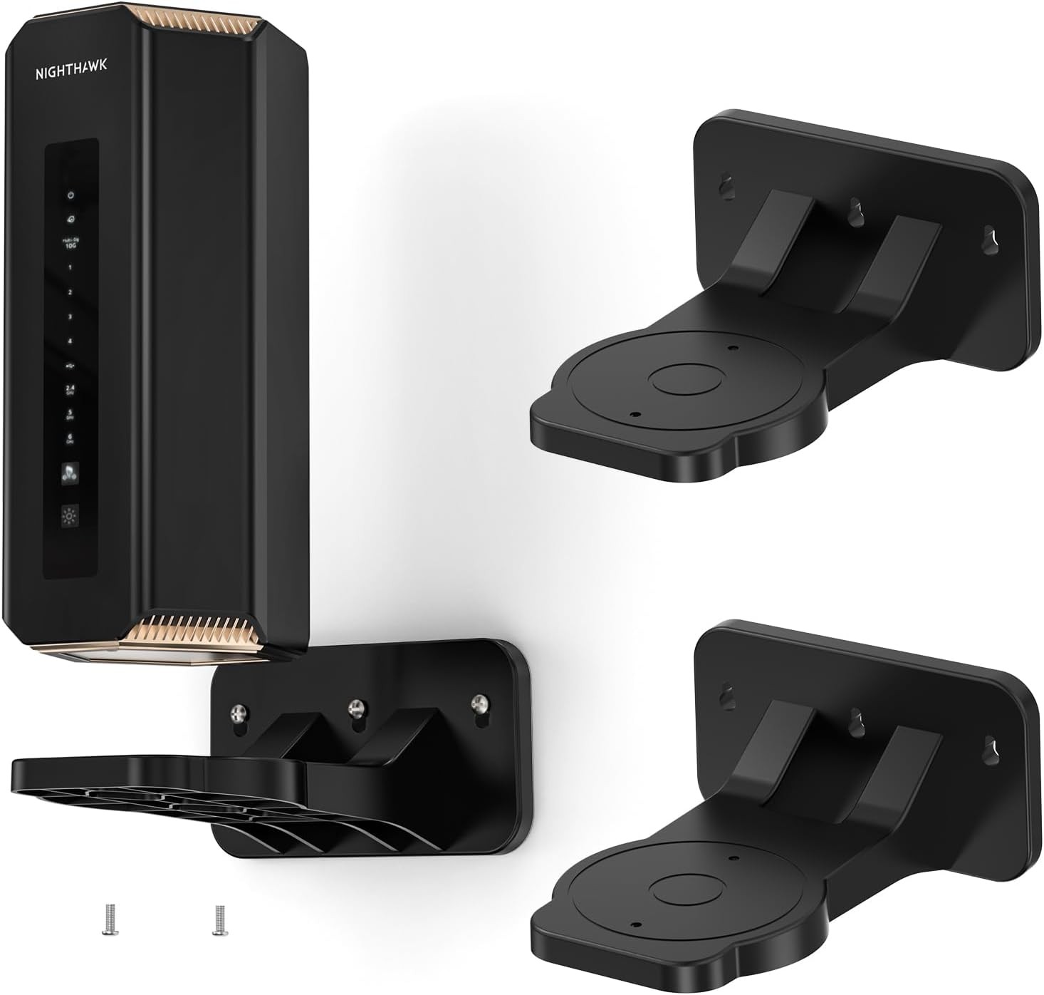 Black Wall Mount for Orbi 970 Router - Compatible with WiFi 7 Router - 2-Pack