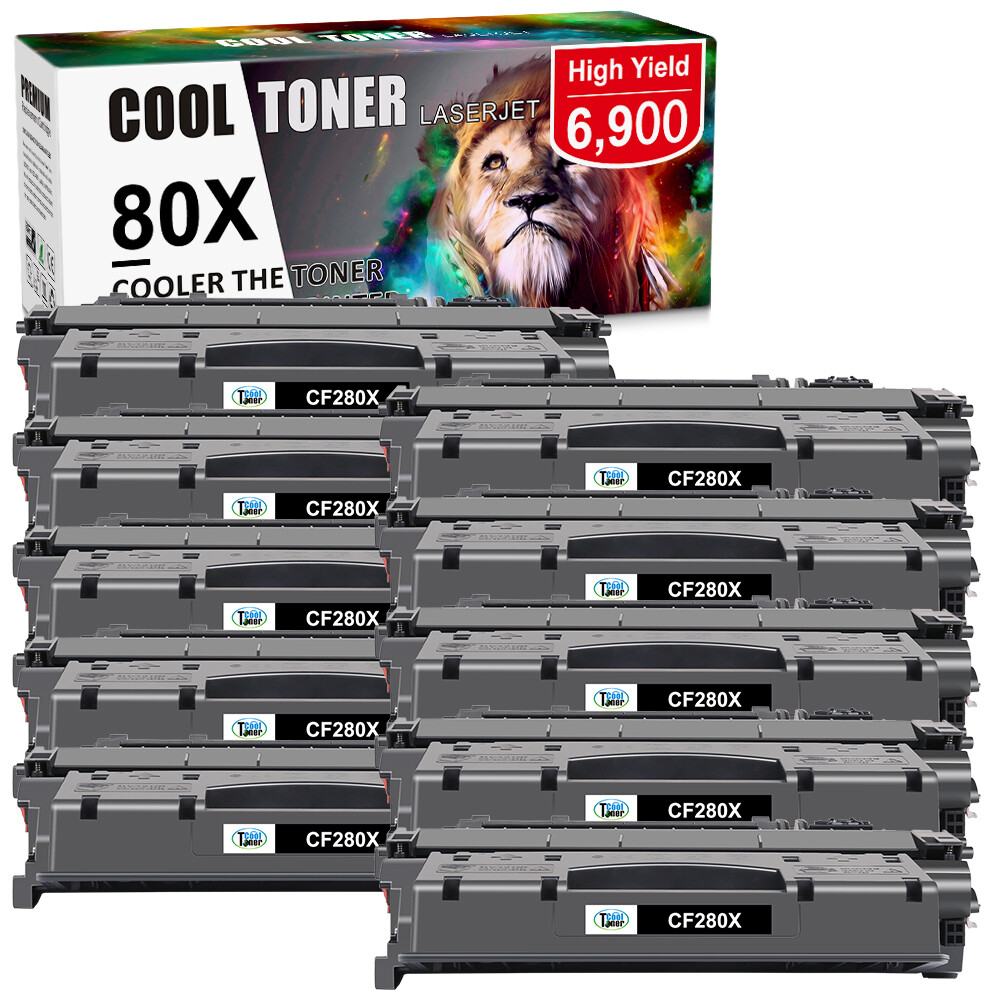 10PK CF280X High Yield BK Laser Toner Cartridge For HP LaserJet Pro 400 M425dn