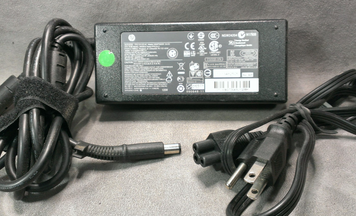 LOT of 10 HP 120W 18.5V 6.5A  AC Power Adapter Large Plug 7.4MM w/ Power Cord
