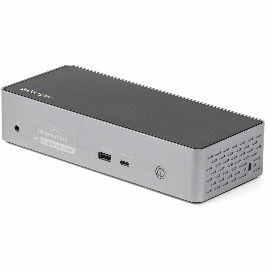 StarTech USB-C Dock, 4K 60Hz Quad Monitor DisplayPort & HDMI, Universal USB C