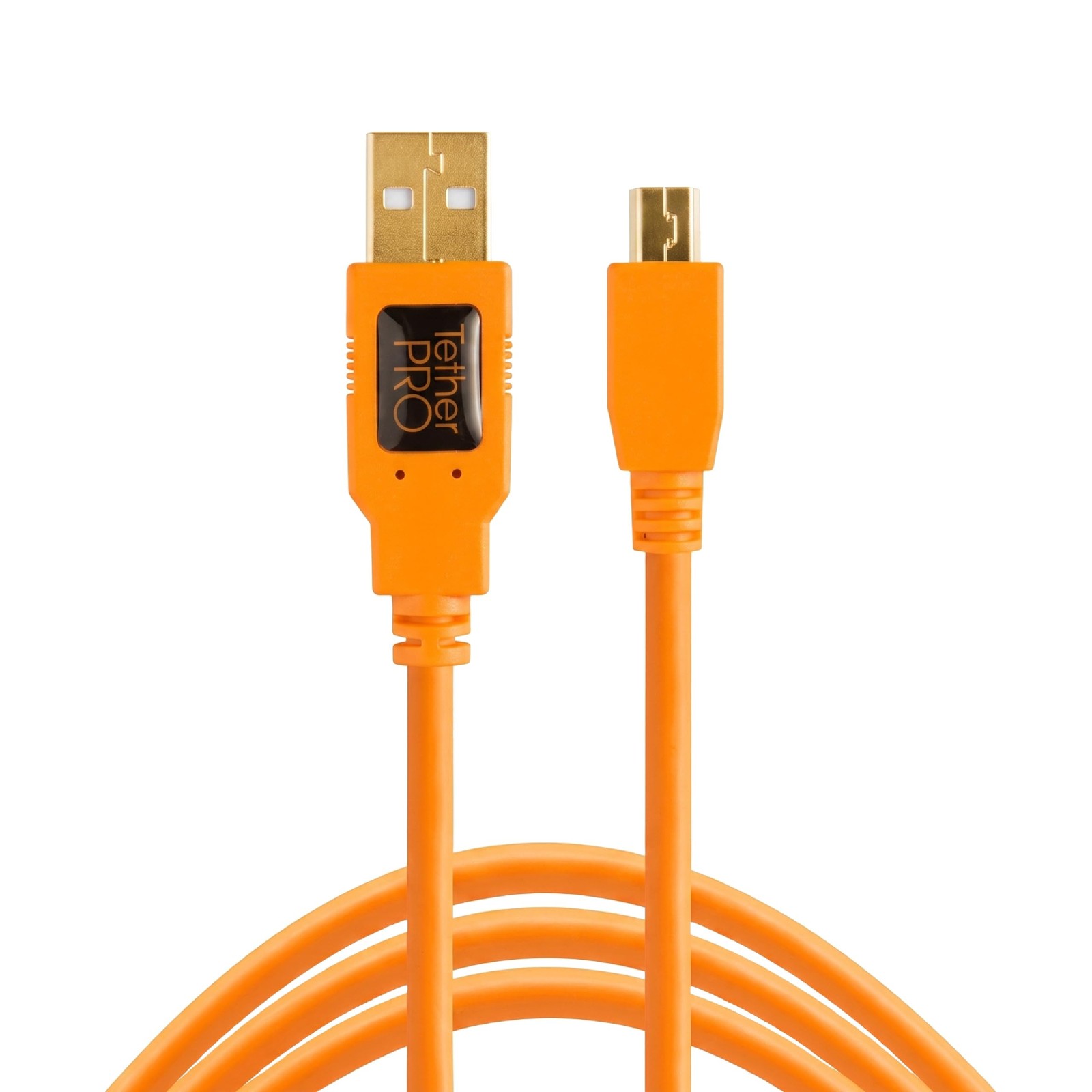 Tether Tools TetherPro USB 2.0 to Mini-B 5-Pin Cable, 15 Feet (4.6 m) Orange