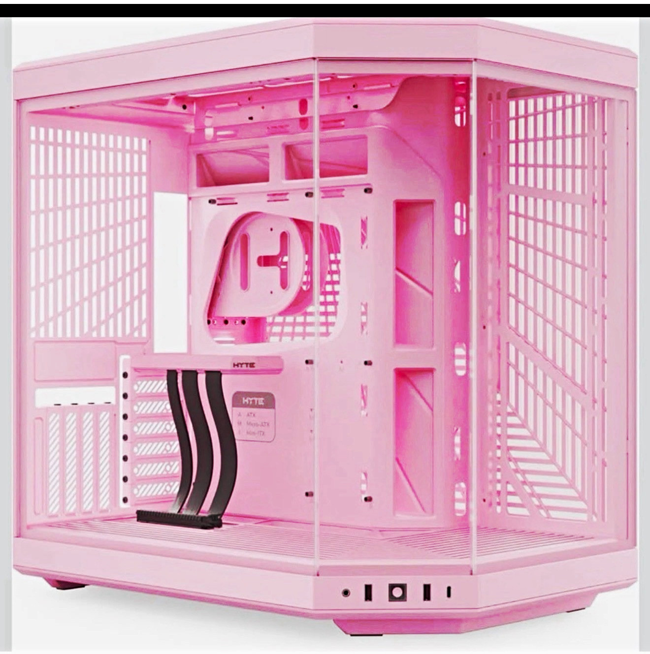 HYTE Y70 ATX Mid Tower PC Case Pink Panoramic Tempered Glass Dual Chamber