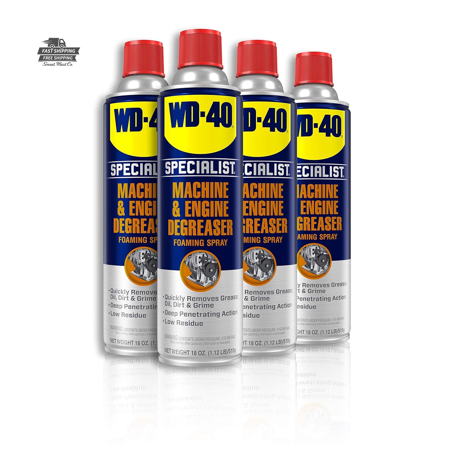 WD40 Specialist Engine Degreaser Foaming Spray 18oz 4 Pack