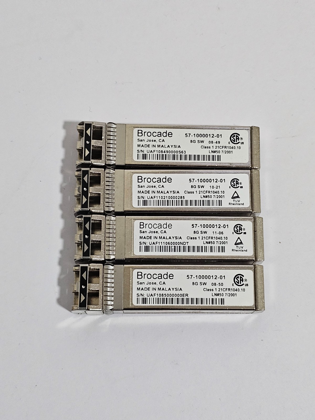 Brocade 4-Pack 57-1000012-01 8G FC SWL XBR-000147 XBR-000148 4-Pack