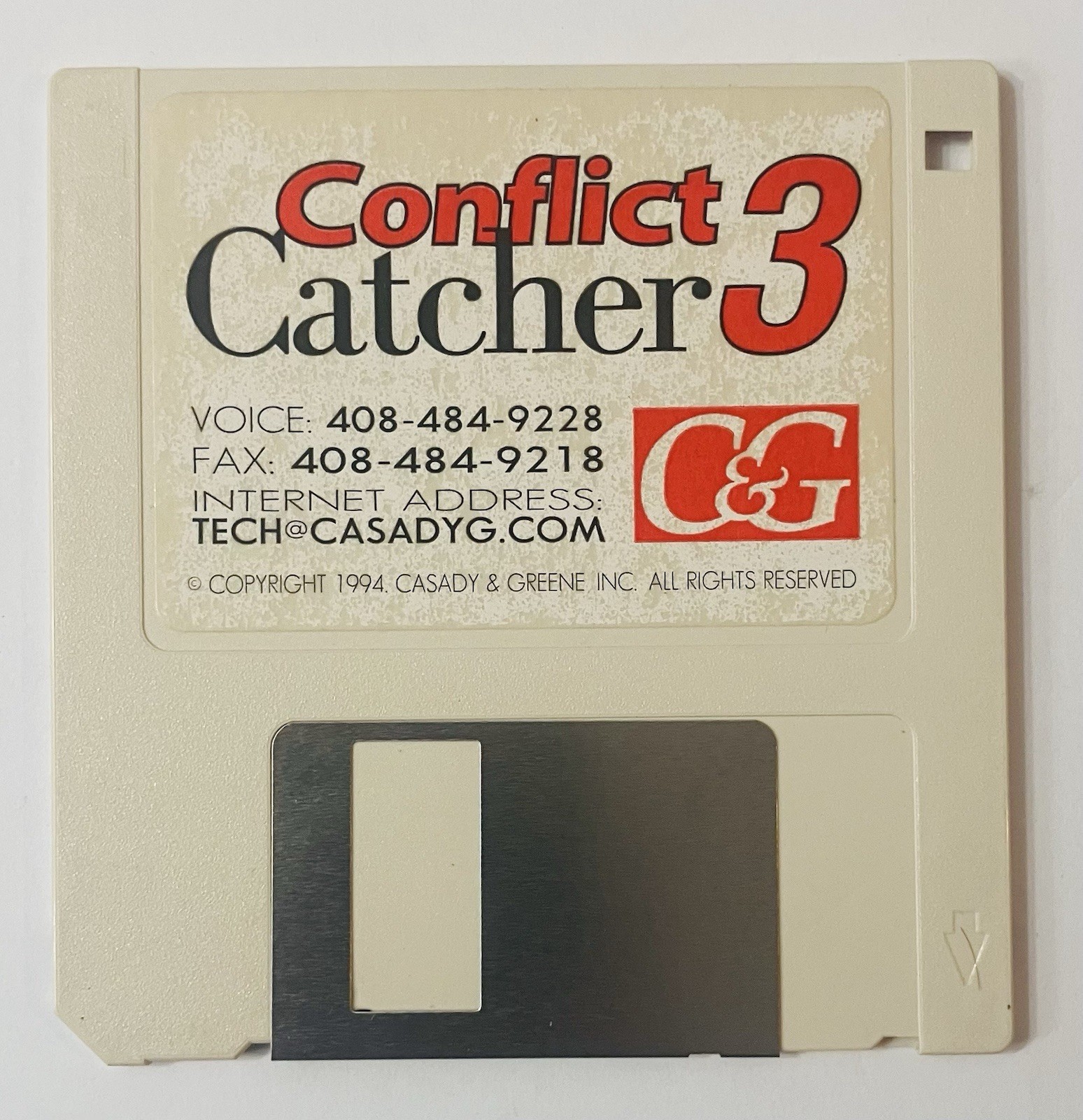 Conflict Catcher 3 Macintosh Utility Software Floppy Disk w Serial