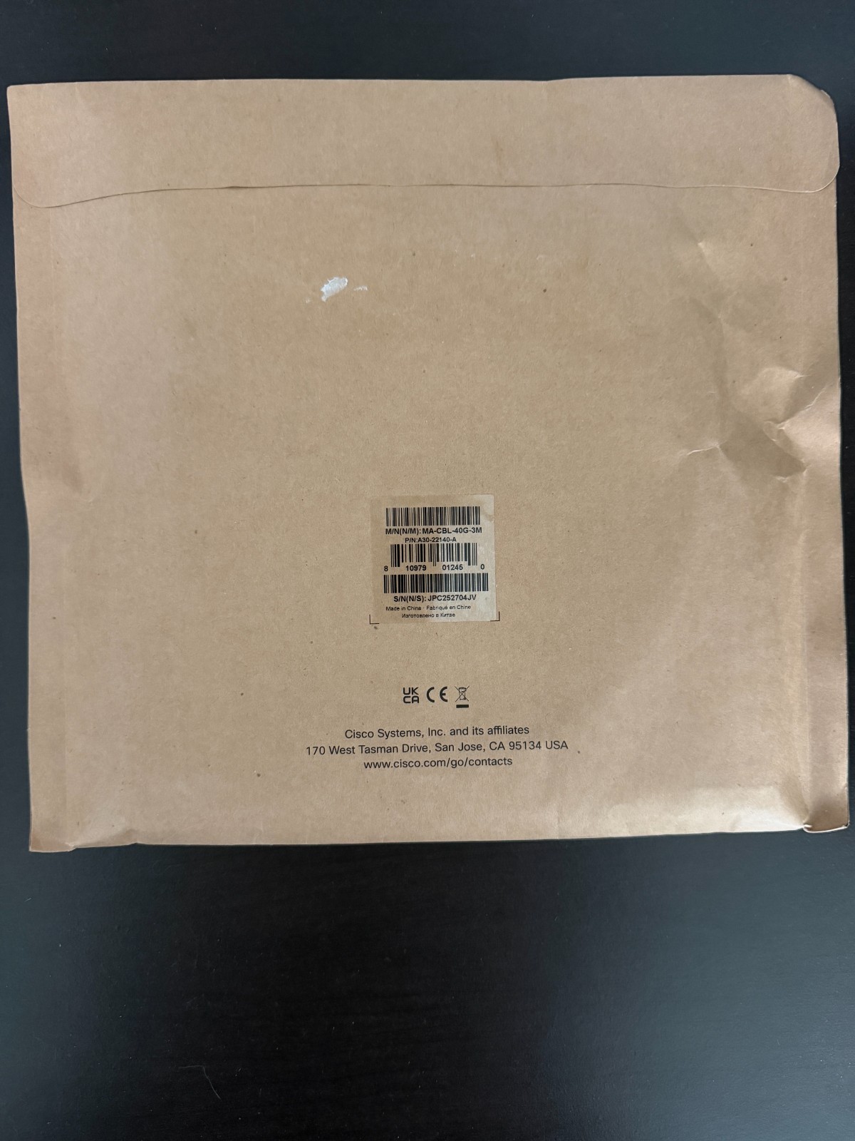 MA-CBL-40G-3M Cisco Meraki 40Gbe QSFP 3M Switch Stacking Cable *Factory Sealed*