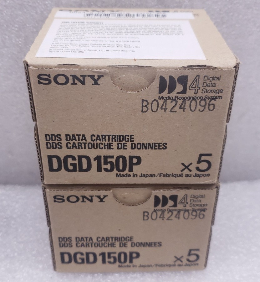 Lot Of 10 SONY DDS-4 Data Tape Cartridge 20GB/40GB DGD150P SEALED #99