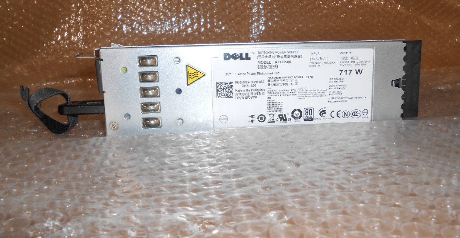 Dell A717P-00 717W Switching Power Supply Poweredge R610 Dell P/N:0FJVYV/0RCXD0