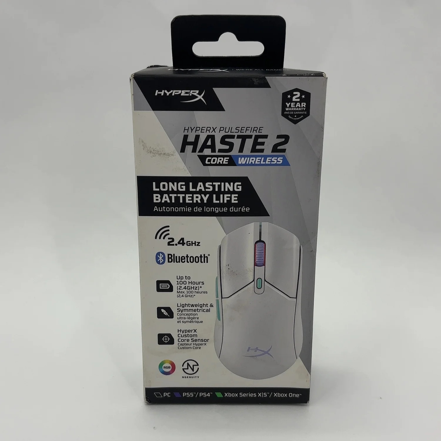 New HyperX Pulsefire Haste 2 PF0023WA Wireless Mouse White
