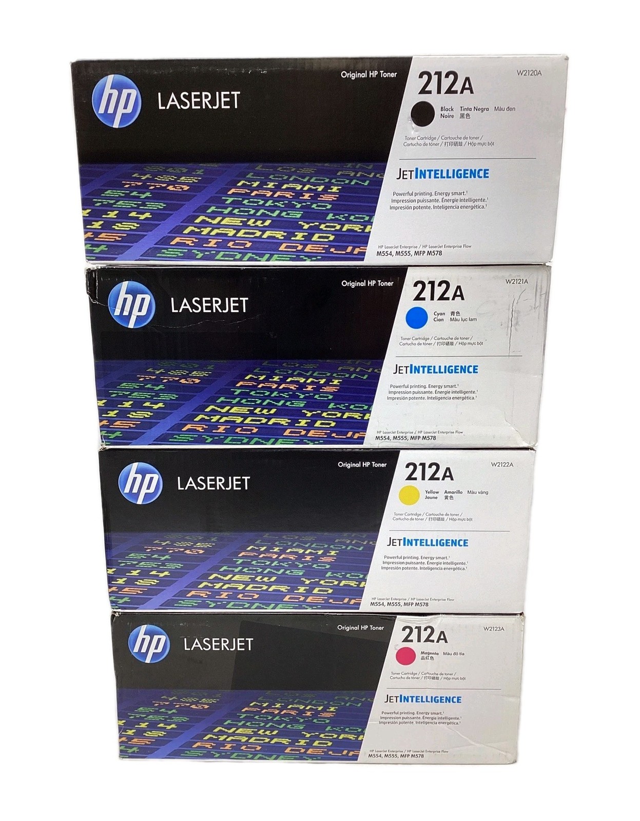 Set Of 4 HP Genuine Toner Cartridge 212A W2120A W2121A W2122A W2123A BCYM ~New