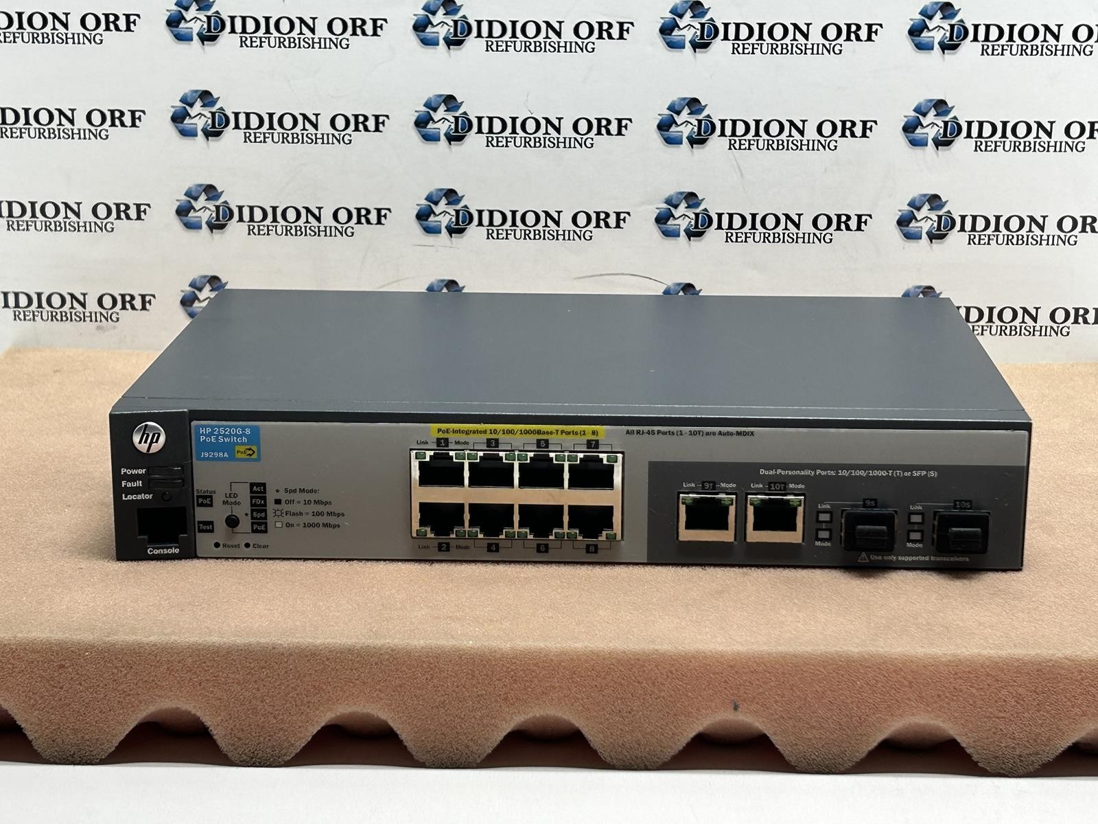 HP J9298A 2520G 8 Port PoE Gigabit Ethernet Switch Grade B SKU 7138
