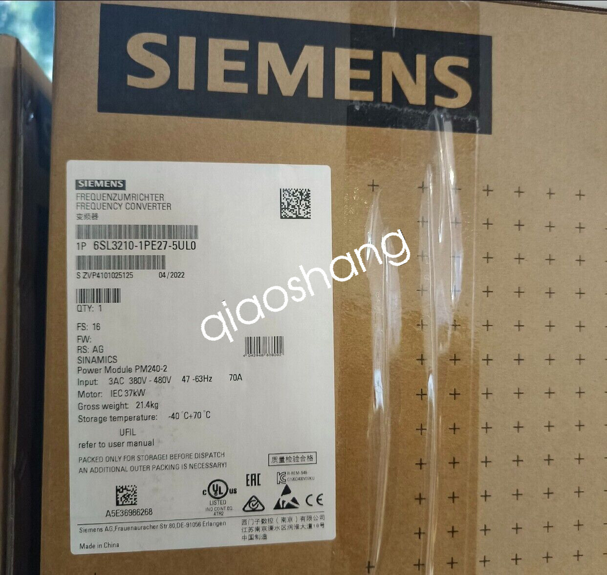 1PC New Siemens 6SL3210-1PE27-5UL0 6SL3 210-1PE27-5UL0 Via DHL