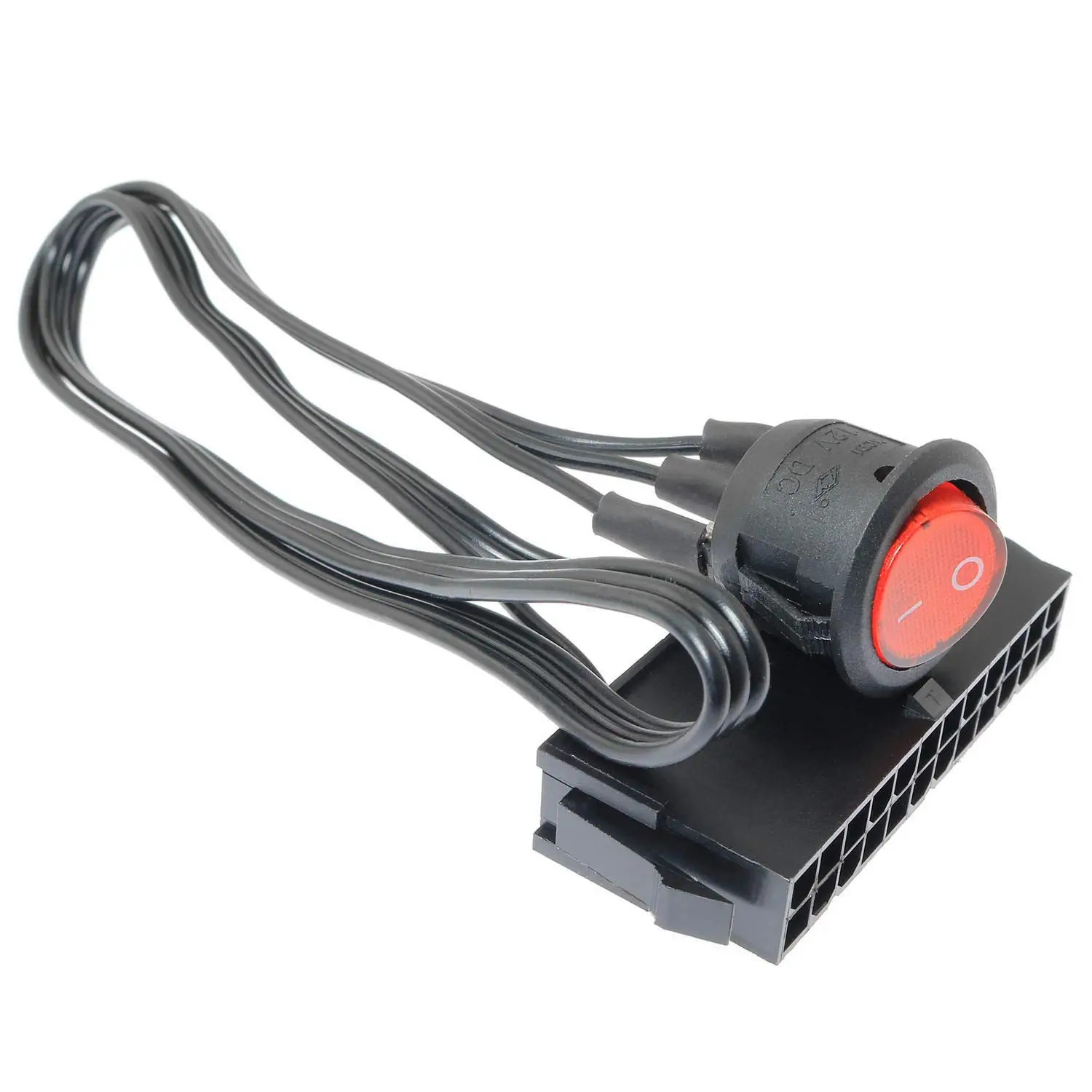 54CM Cable Copper Tin Wire 24-PIN Female ATX PSU Power Supply Starter Tester