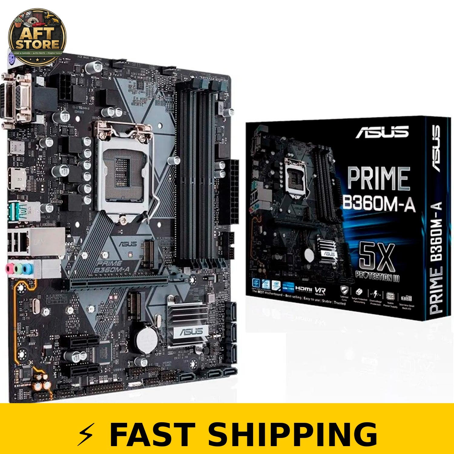 ASUS PRIME B360M-A mATX Motherboard with Aura Sync RGB