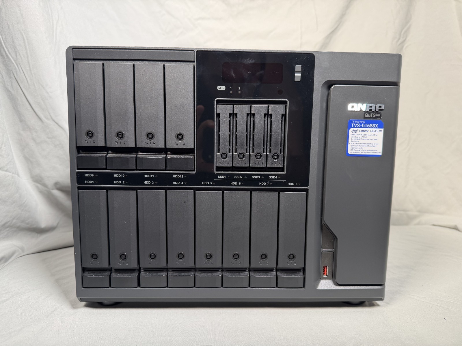 QNAP TS-1655-8G 16-Bay NAS Enclosure, Diskless with 8 Seagate EXOS X18 TB HDs