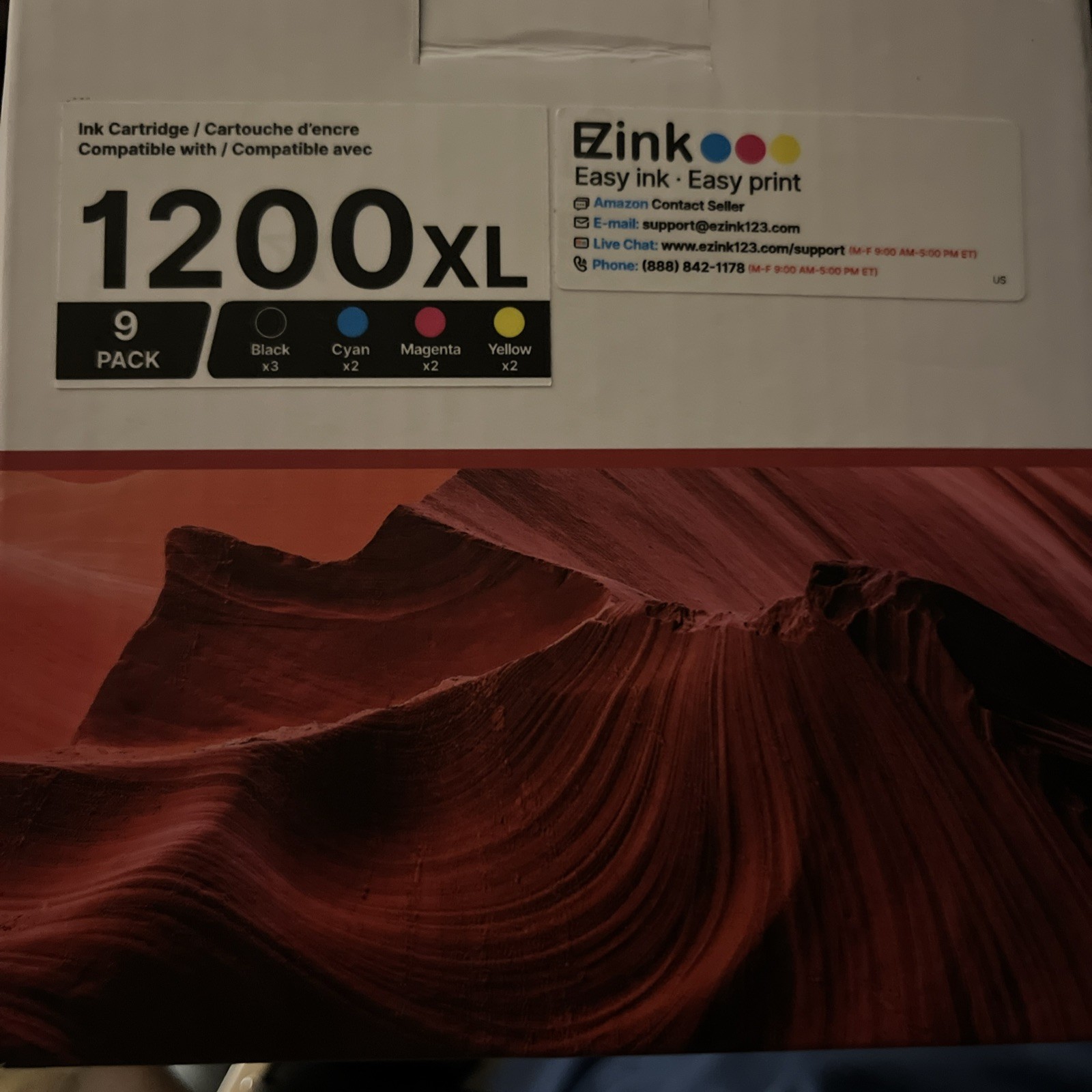 (9) PACK E-Z Ink Cartridges Replacement for Epson 1200XL  - NEW