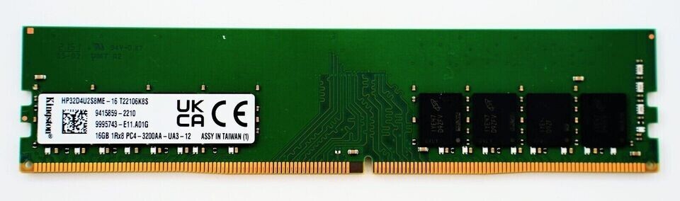 Kingston 16GB HP32D4U2S8MF-16 HP P/N:L47722 DDR4-3200 (1x16GB) **tested**84*MORE
