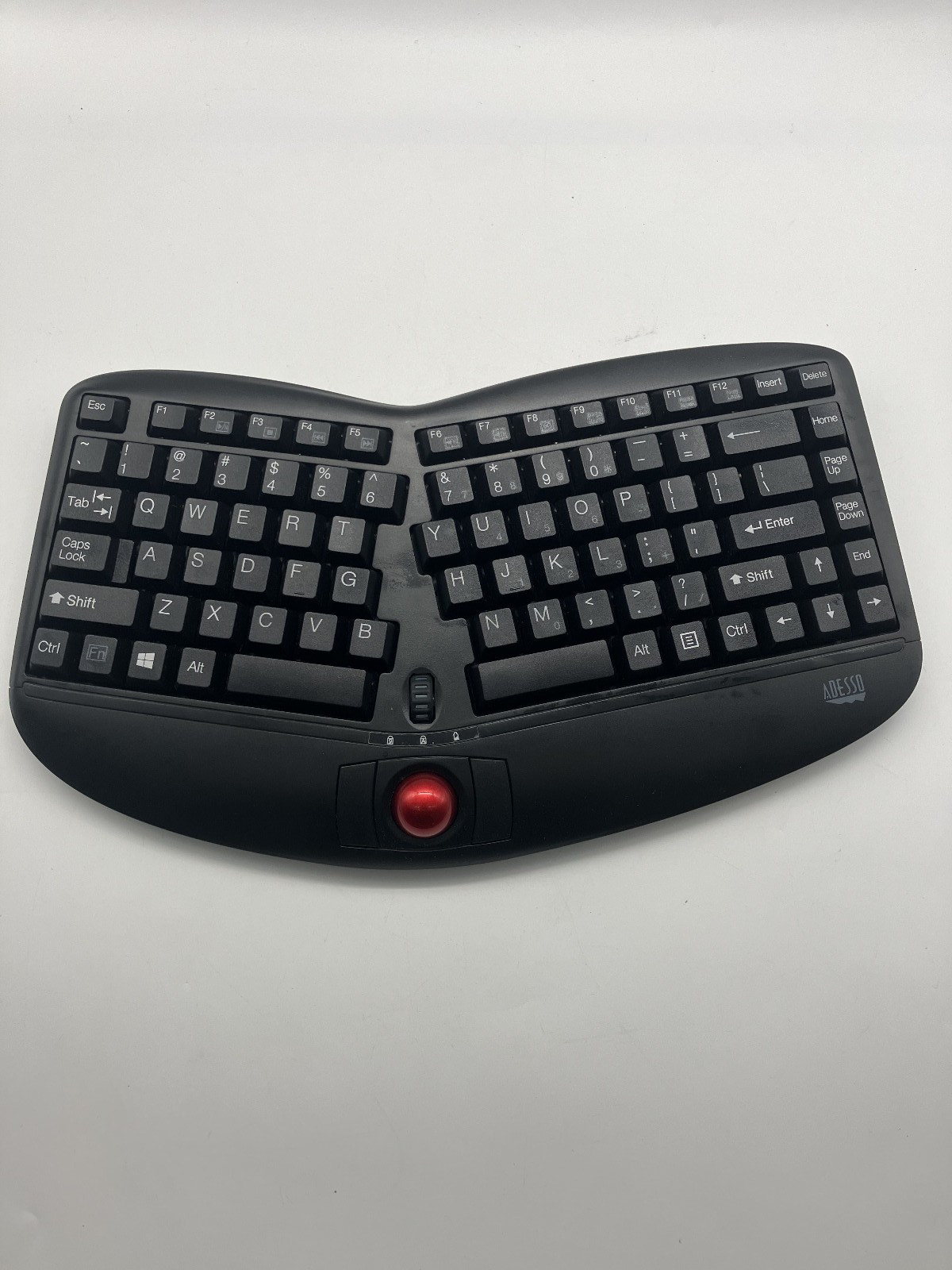 Adesso Tru-Form Media 3150 - 2.4 GHz Wireless Ergo Trackball Keyboard