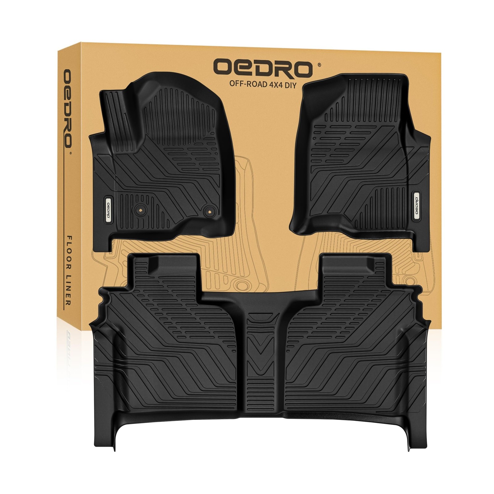 OEDRO Upgraded Floor Mats for 2019-2026 Chevy Silverado/GMC Sierra 1500 Crew ...