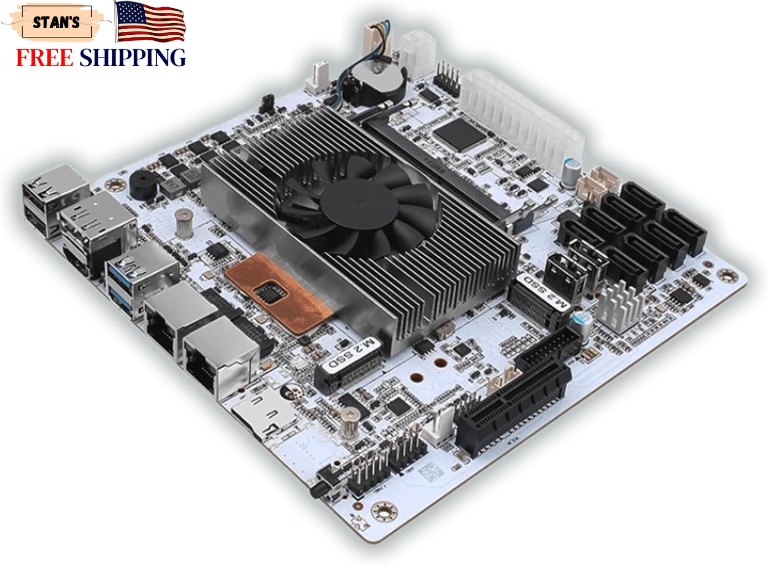 Mini-ITX Motherboard with Quad-Core 8-Thread Low Power CPU, Dual 2.5G LAN NEW