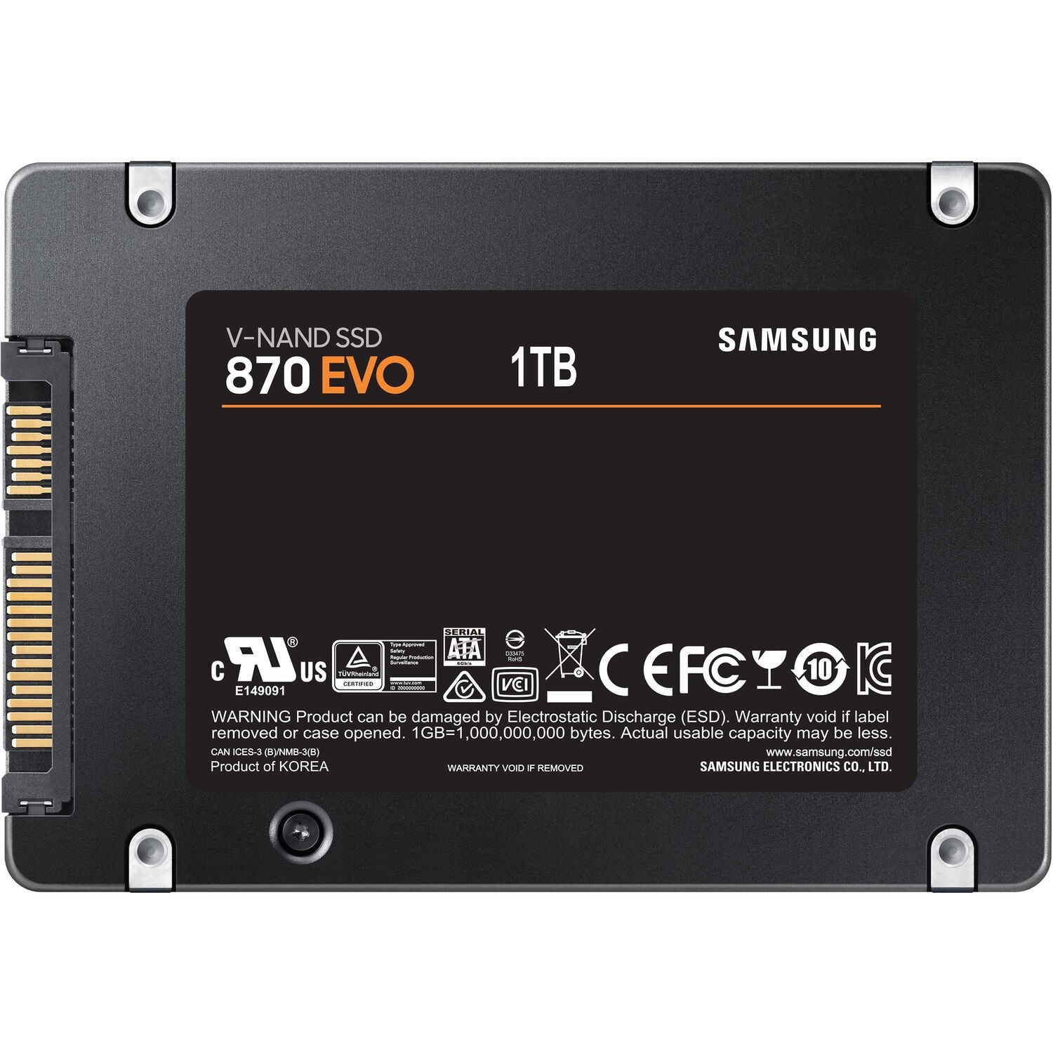 Samsung 1TB 870 EVO SATA III 2.5" Internal SSD MZ-77E1T0B/AM