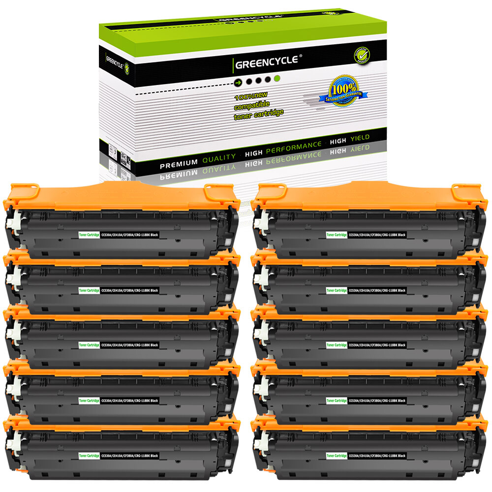 10PK 118 BLACK Toner Compatible with Canon ImageCLASS LBP7200cdn LBP7660Cdn 7680