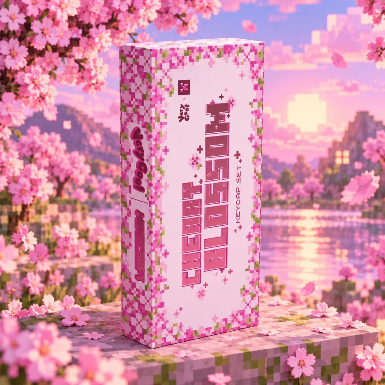 Very Cool Minecraft Cherry Blossom Keycap Set for Keyboard AUTHENTIC SOLD OUT