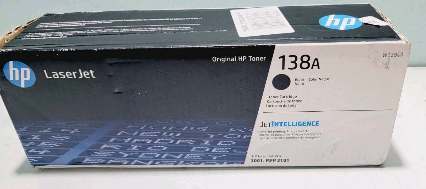HP 138A W1380A Genuine Original Black Laser Toner for LaserJet Pro 3001