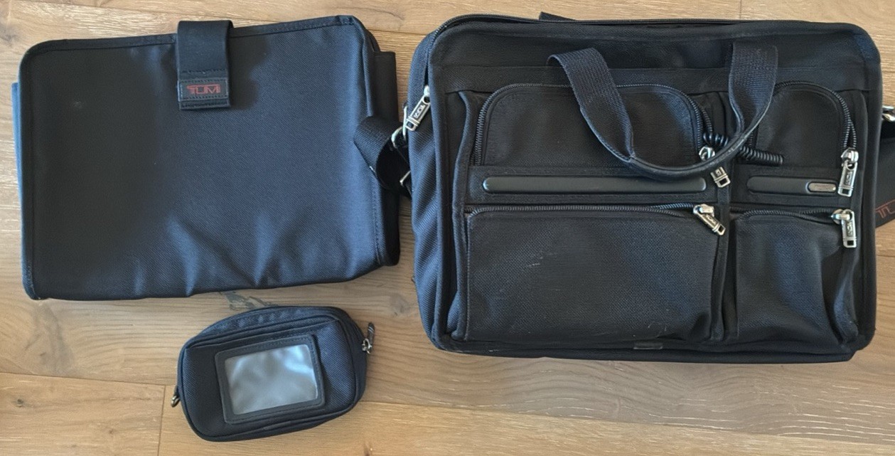 TUMI Alpha Ballistic 26141D4 Black Nylon Padded Briefcase for 15 in Laptop bag