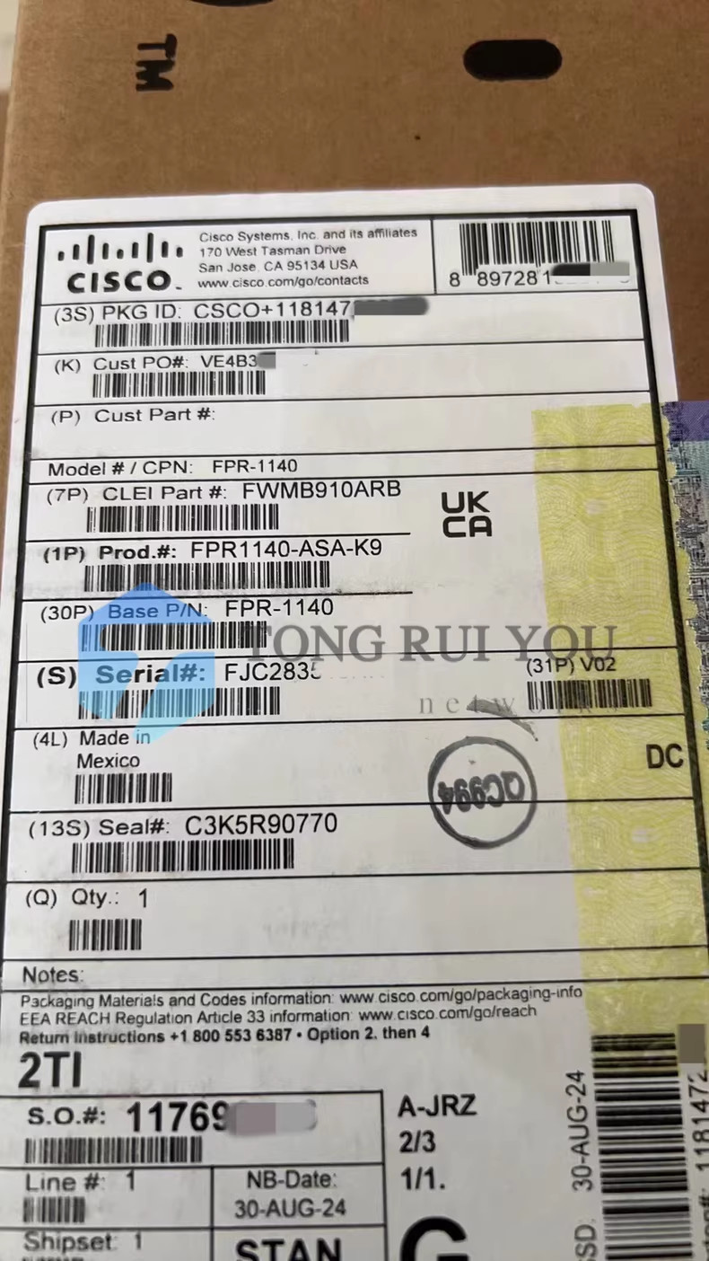 1PCS Cisco Firewall 1000 Series FPR1140-ASA-K9 new via FedEx or DHL