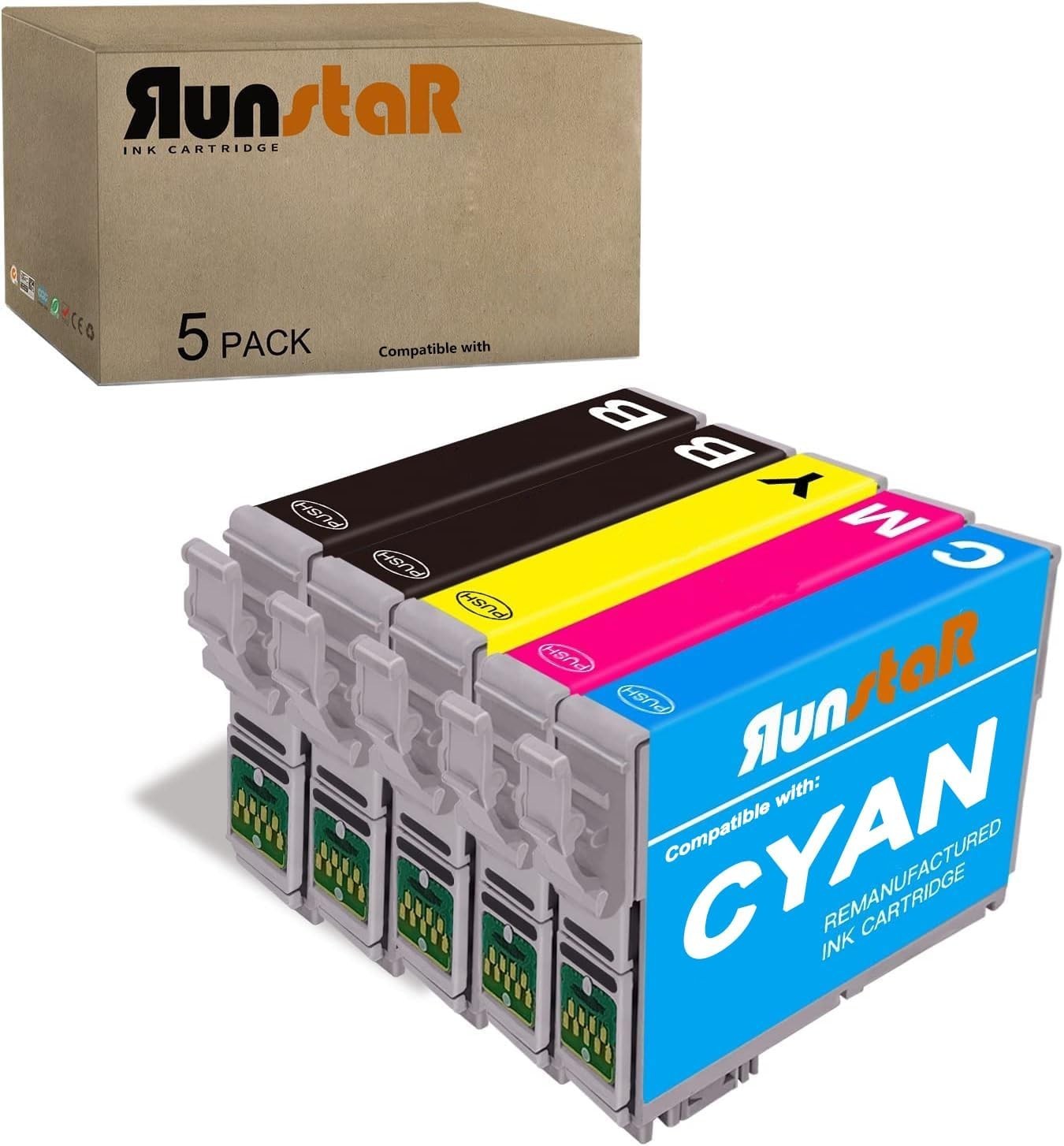 SPEEDYINKS 5PK Replacement for Epson 126 T126 High Yield Ink Cartridge Set