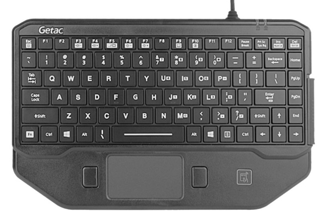 Getac VKB10 In vehicle keyboard | BACKLIT Keyboard Rugged USB Coil