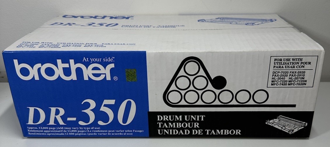 Brother DR-350 Drum Unit Genuine OEM (Factory Sealed, New)